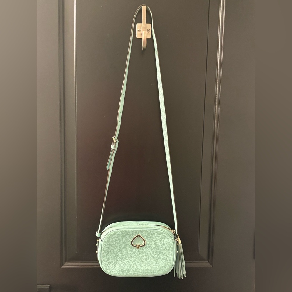 Kate Spade Mint Green Crossbody Bag with Tassel